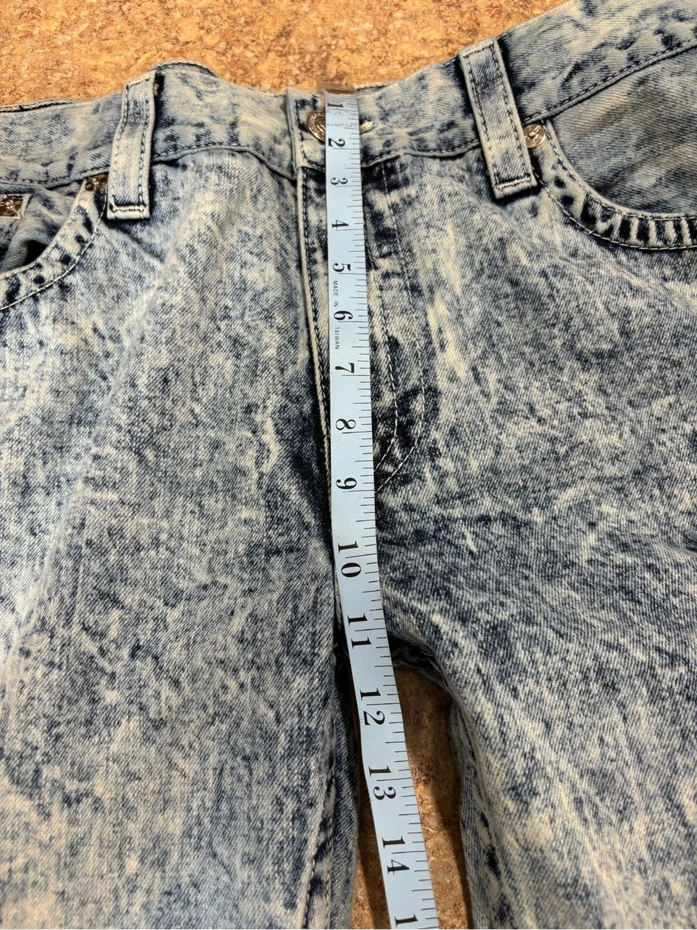 True Religion Men’s Acid Wash Straight Leg Jeans - Light Blue